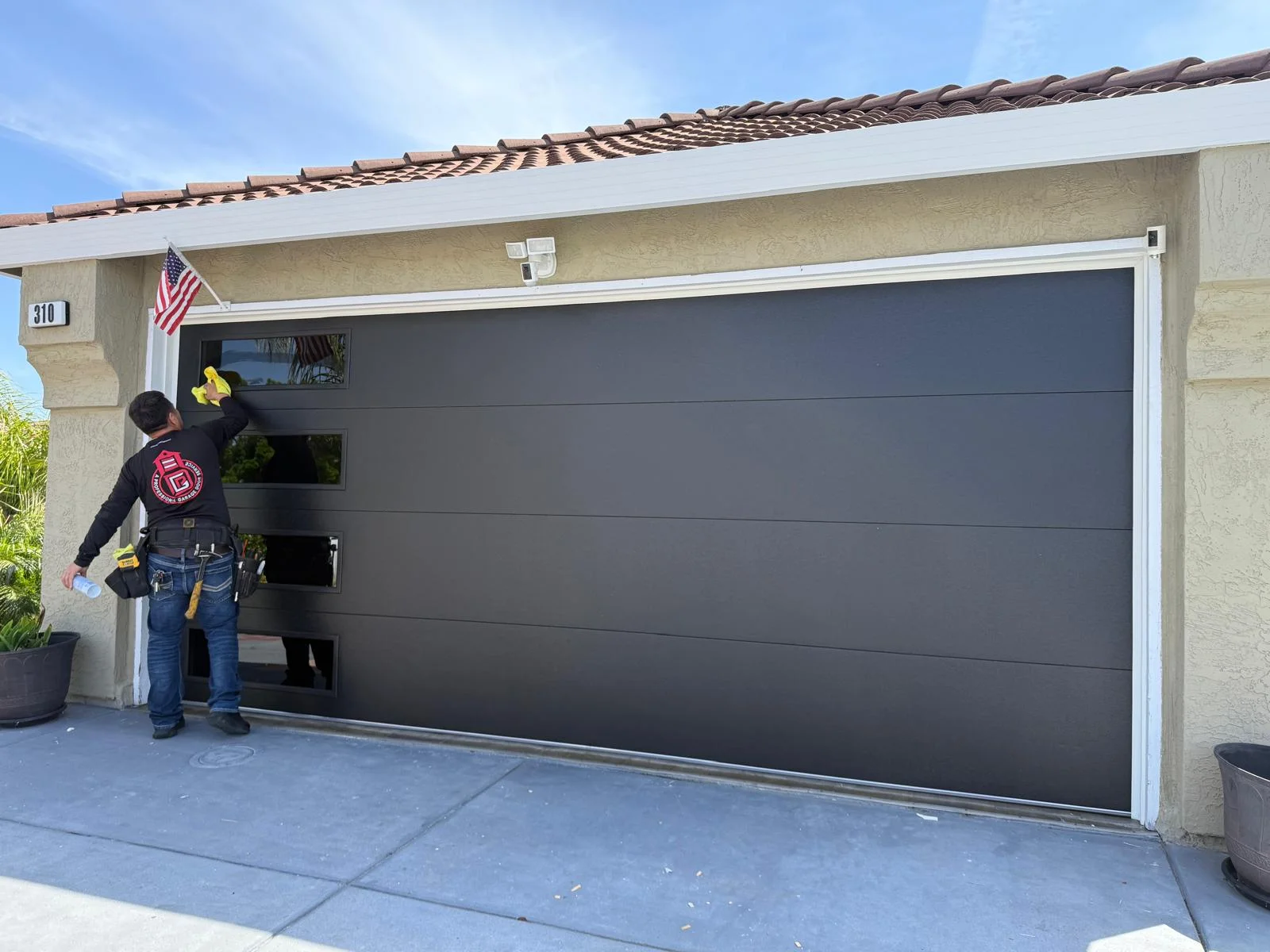 Garage door installation team