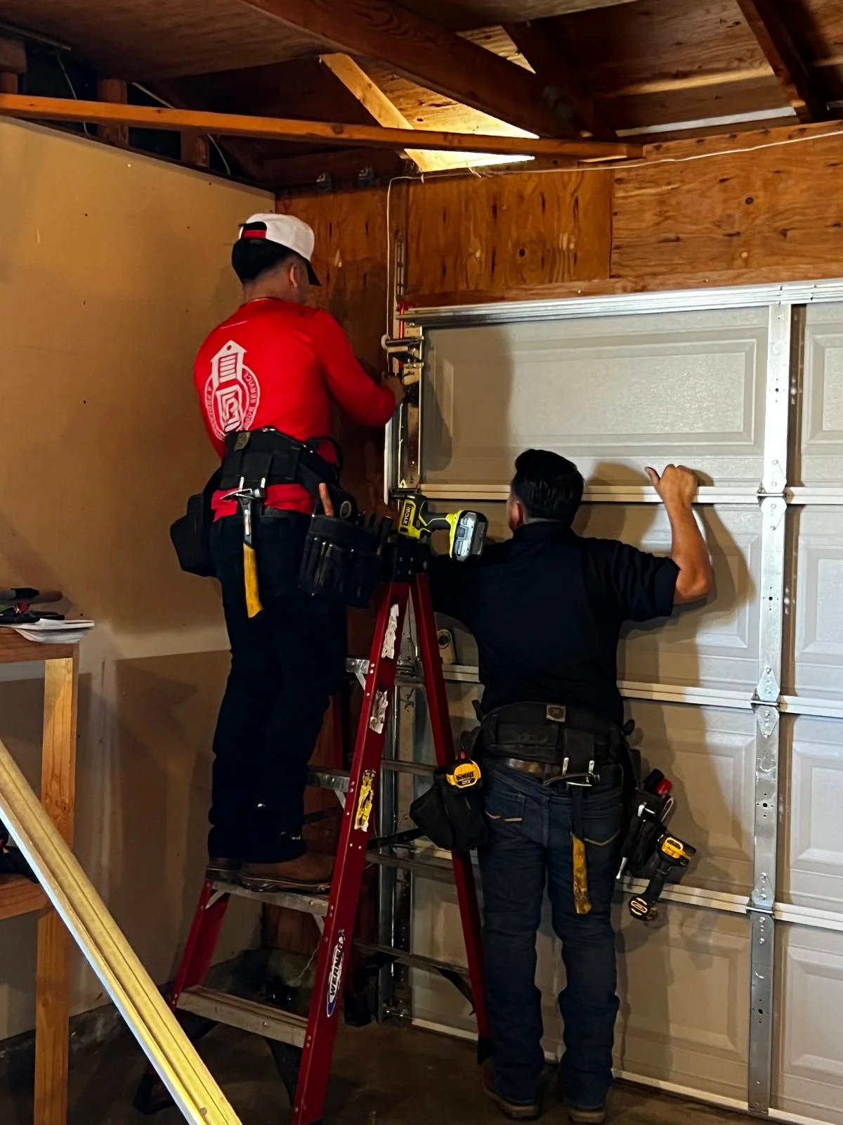 Damaged garage door repair