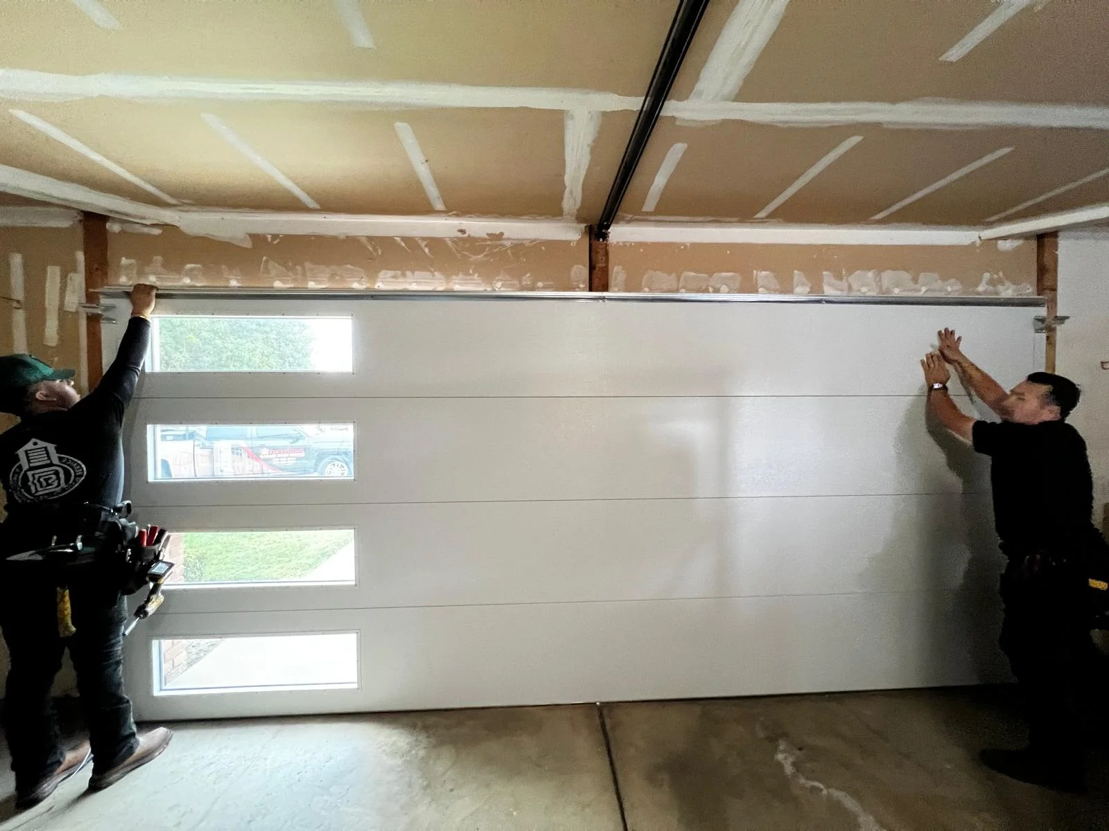 Automatic garage door installation